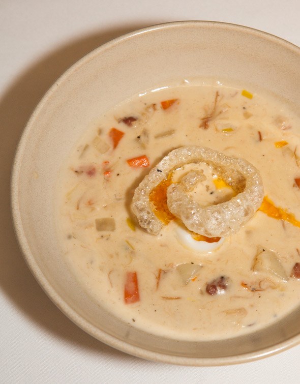  Ned Bell's award winning chowder. Photo: Allison Kuhl Photography