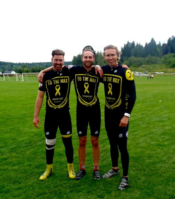 Shane (left) and Connor (middle) at the 2014 Seattle Finish Line 