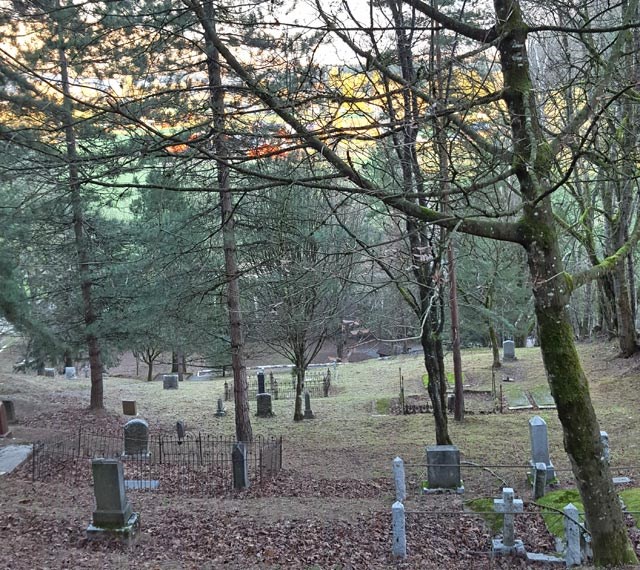  The view from near the top of the Old Agassiz Cemetery