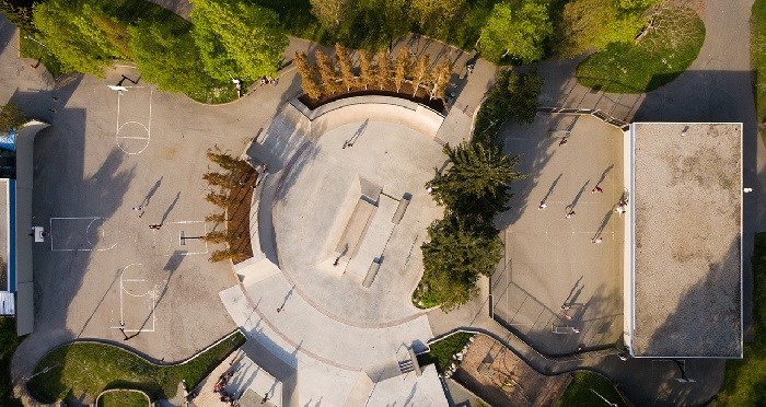  Overhead shot of the new park : Jonathan Lo