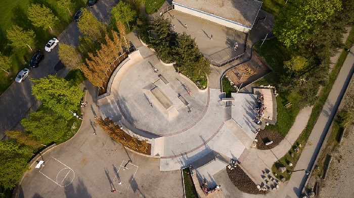  Overhead shot of the new park : Jonathan Lo