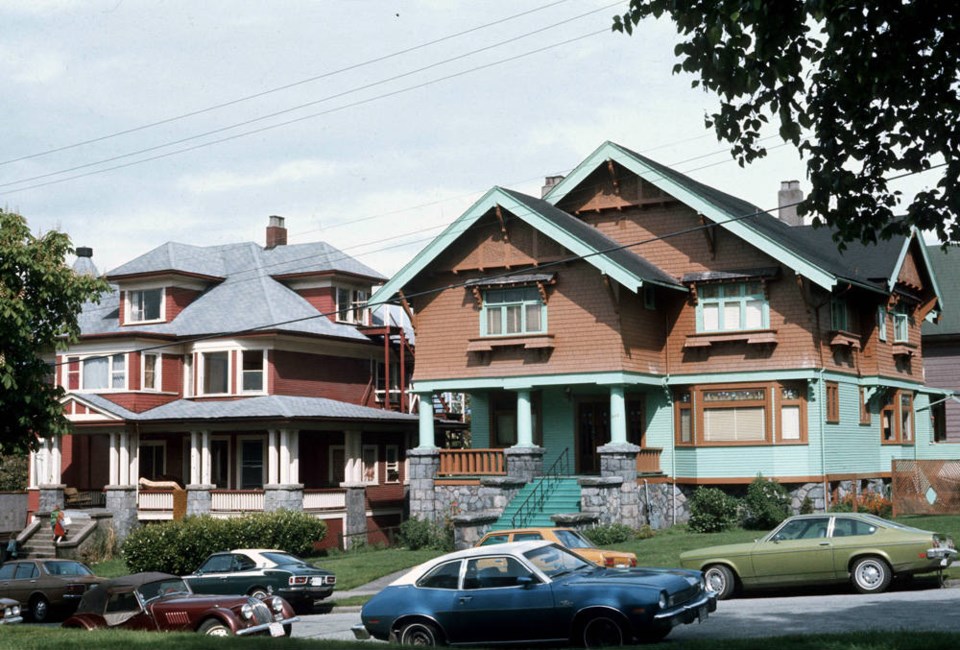  Alberta Street heritage homes in 1978, City of Vancouver Archives, CVA 780-244.