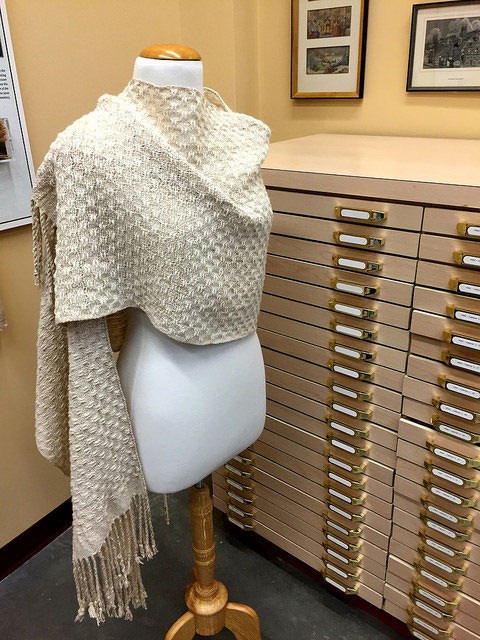  A shawl created in just four hours during the Museum’s Sheep to Shawl competition. 