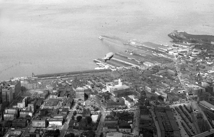 Downtown Vancouver by Goodyear Blimp