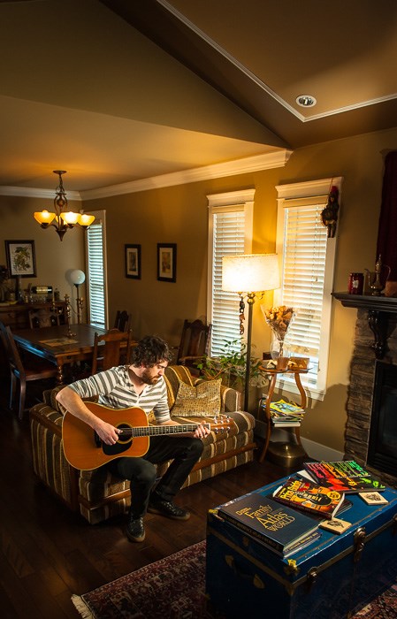 Mathew Rogers plays in his North Vancouver home