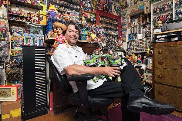  Angus Bunke, action figure collector. All photos below by Rececca Blissett.