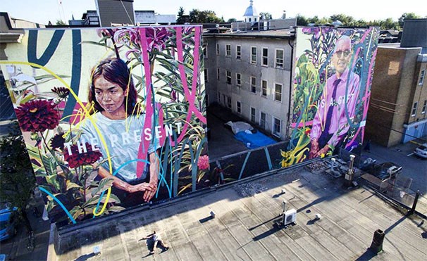  Photo courtesy of ROVE. Mural by Drew Young and Jay Senetchko.