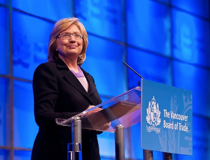  Keynote speaker Hillary Clinton at a GVBOT event