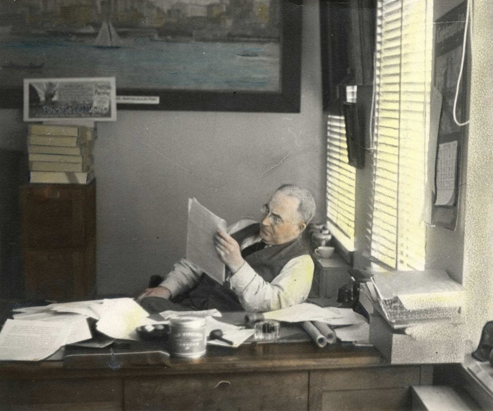  Major Matthews at his desk, CVA AM54 S4 Port P567.