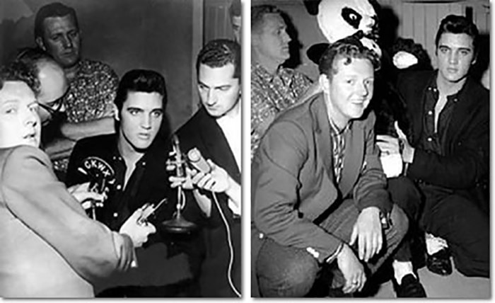  Elvis with Red Robinson. Photo: Vancouver Sun.