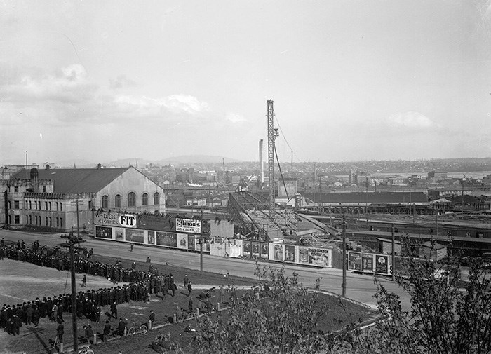  Under construction in 1913. Photo: City of Vancouver Archives. Ref: CVA 99-1303.