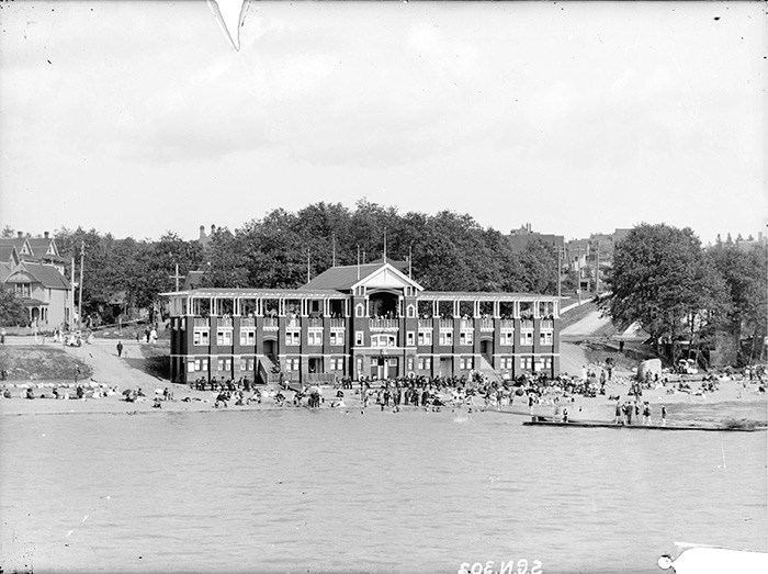  English Bay's original bathhouse. Photo: City of Vancouver Archives.