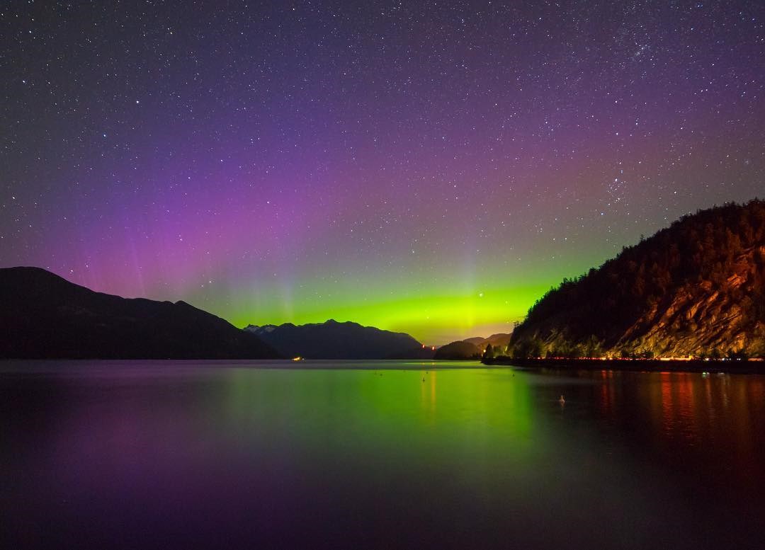 Northern Lights in the City Vancouver Is Awesome