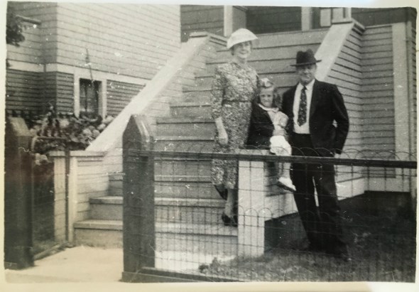  Florence, Joan and Albert Roth at 1358 Graveley in 1944. Photo credit: Lucy Dadswell Roth