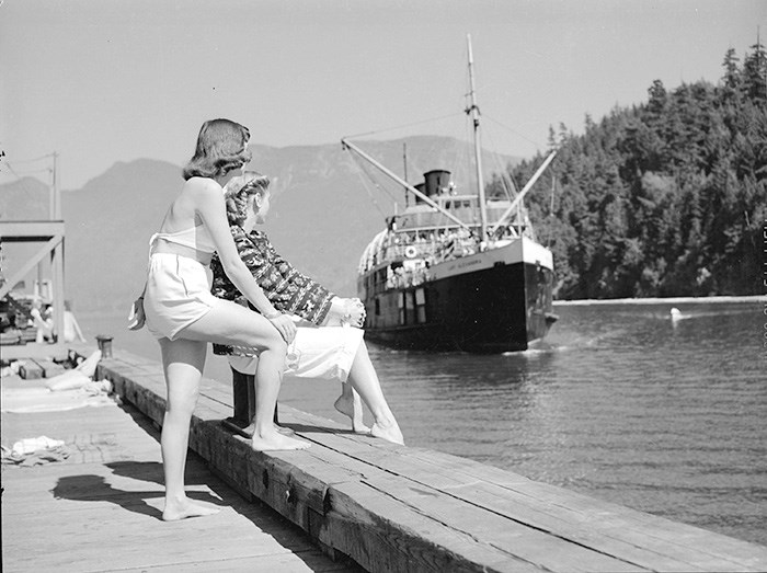  Lady Alexandra arriving to the island. Photo courtesy of the Vancouver Archives.