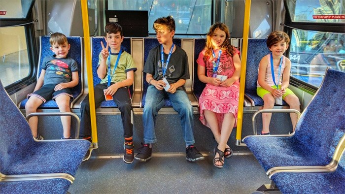  Adrian Crook wanted his children to learn how to be independent, and live a car-free urban life. He spent weeks teaching them the skills to ride the bus alone. Now the province has said they have to always be accompanied. Photograph By 5 Kids, 1 Condo.