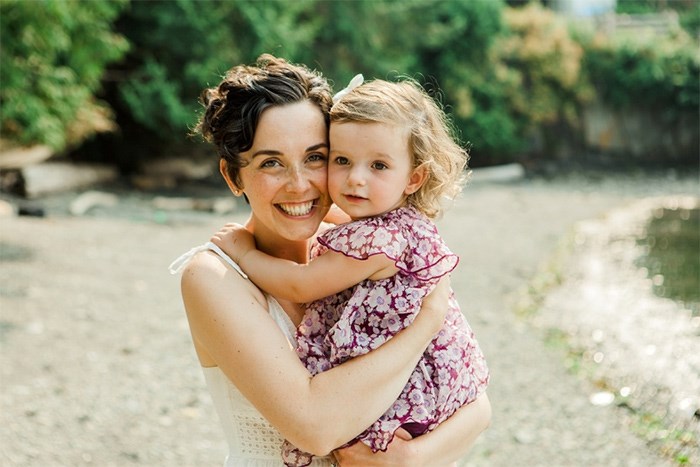  Erin Barrett would have thought that her ovarian cancer symptoms were simply side effects of a difficult pregnancy if her daughter Edie hadn't made such a fuss in the womb.   Photograph By Shira Windecker