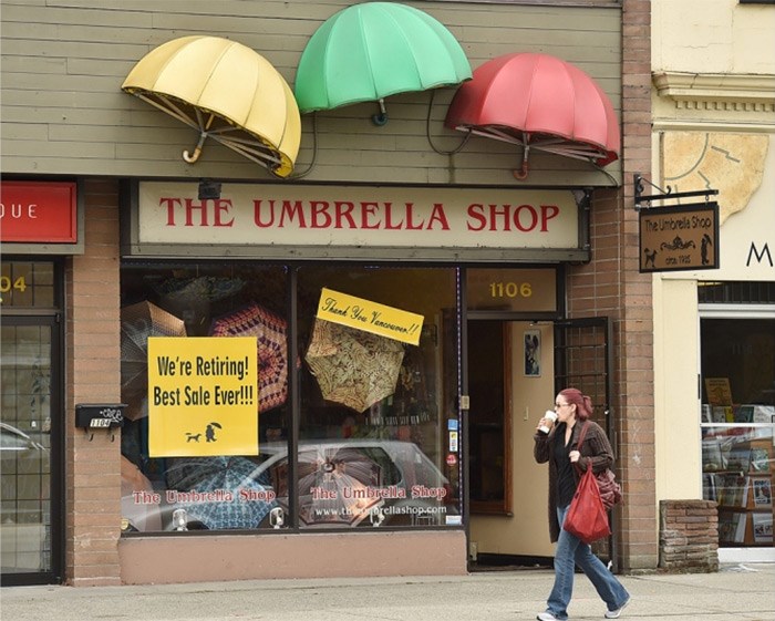  The Umbrella Shop is closing at the end of December. Photo Dan Toulgoet