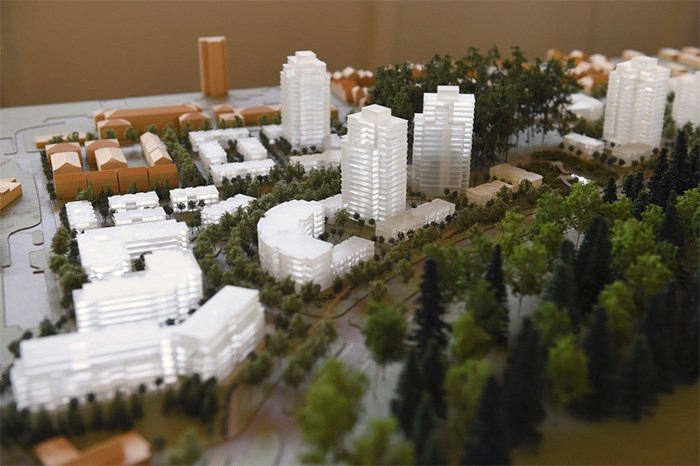  A model of the Musqueam Indian Band’s project near UBC. Photo Dan Toulgoet