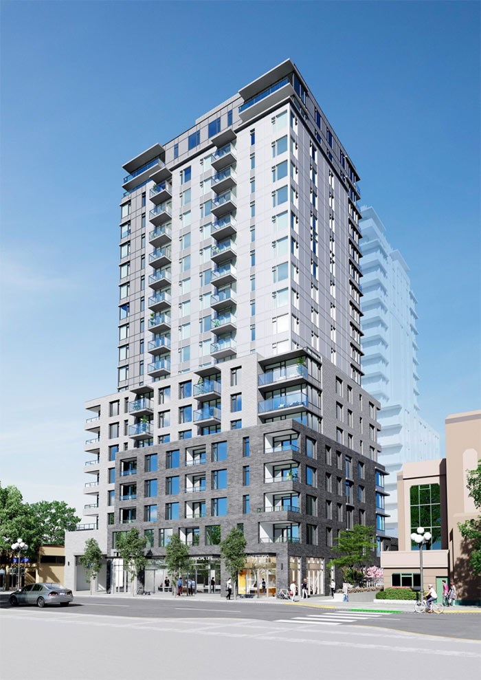  Artist's rendering of the 135-unit Vivid condominium building between Yates and Johnson streets. CHARD DEVELOPMENTS Photograph By Chard Developments