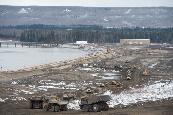  Site C dam along the Peace River near Fort St. John. April 2017   Photograph By JONATHAN HAYWARD, The Canadian Press
