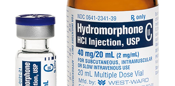  Injectable Hydromorphone. Photo via West Ward Pharmaceuticals