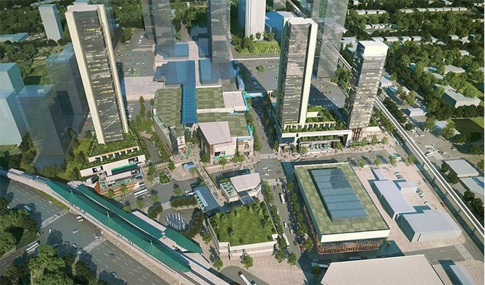More than two-dozen condo towers are planned around the Lougheed SkyTrain station on the Burnaby-Coquitlam border: but condo affordability has fallen in both suburban cities despite record-level construction | Submitted