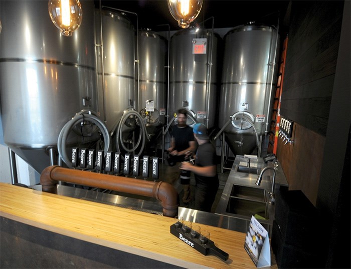  The tanks and bar are ready for action at Beere Brewing Company. photo Mike Wakefield, North Shore News