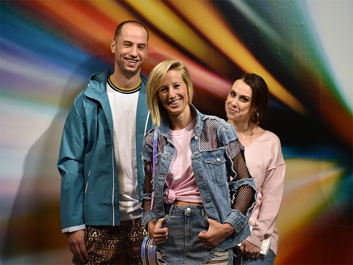  Kelly Townsend (centre), Tyler Ireland and Heather McKenzie-Beck will be partying with a purpose Oct. 21 at the retro-themed Boobyball fundraiser for advocacy group Rethink Breast Cancer. Photo Dan Toulgoet