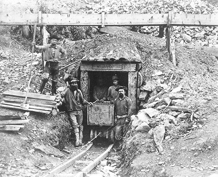  Gold Miners in Barkerville, 1868. Photo: City of Vancouver Archives (P904).