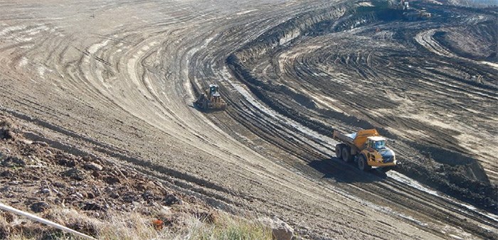  Earthmoving operations on the north bank of the Site C dam project in northern B.C. | BC Hydro