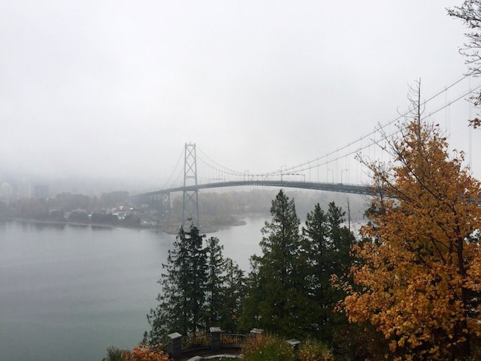 Rainy day views of the North Shore and Lions Gate Bridge. Photo: Lindsay William-Ross