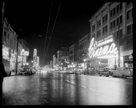  Granville-Street-at-Night. William Roozeboom.1958