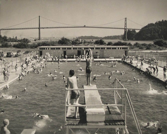  Ambleside Pool, 1954. West Vancouver Archives.