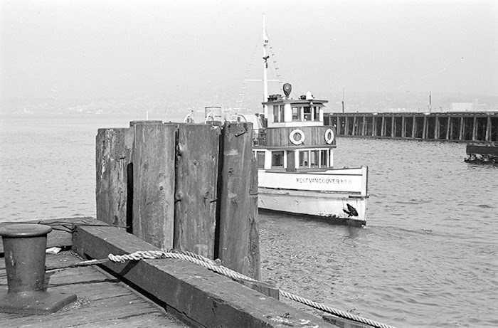  West Vancouver Ferry No. 6 approaching dock, 1939. City of Vancouver Archives. Ref: CVA 260-991.