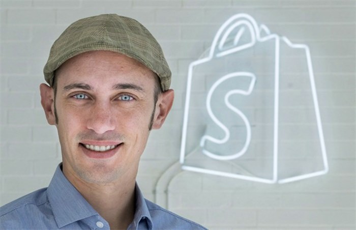  Tobi Lutke, CEO of Shopify, an online store, is seen in the company's Montreal office, Wednesday, February 18, 2015. Shopify Inc. said it lost US$9.4 million in its latest quarter as its revenue grew 72 per cent compared with the same period last year. THE CANADIAN PRESS/Paul Chiasson