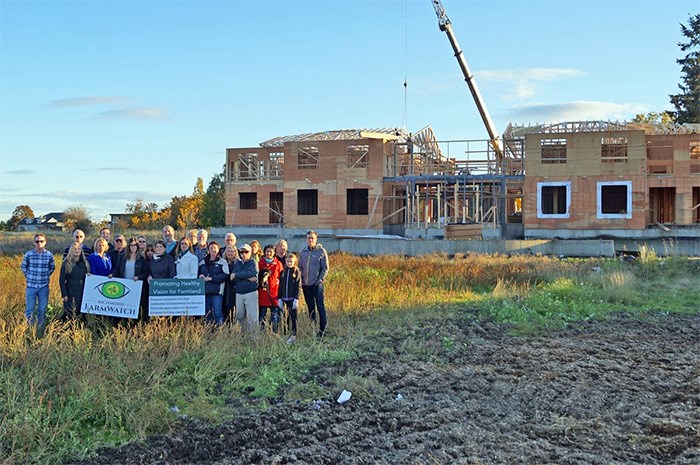  FarmWatch members aim to protect farmland and protest the building of mega mansions on agricultural land. Photo by Graeme Wood/Richmond News