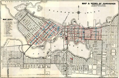  1909 Map of Vancouver by Pambrun, Williams and Co. (Vancouver, B.C.)