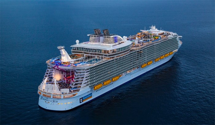  As cruise ships get ever bigger, Port of Vancouver is challenged to accommodate them at Canada Place and is now looking to other locations, such as Richmond and Delta’s Roberts Bank. The Royal Caribbean’s Symphony of the Seas, above, will become the biggest cruise ship on the seas when it launches next April. File photo