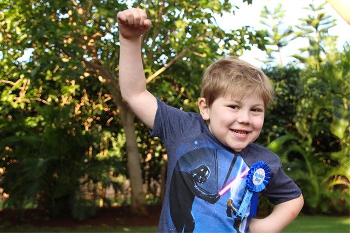  Levi Budd of Victoria is shown in a handout photo provided by his father Lucky Budd. Levi has become a bit of a sensation for coining the word levidrome to define a word that creates another word when written backwards. THE CANADIAN PRESS/HO - Lucky Budd 