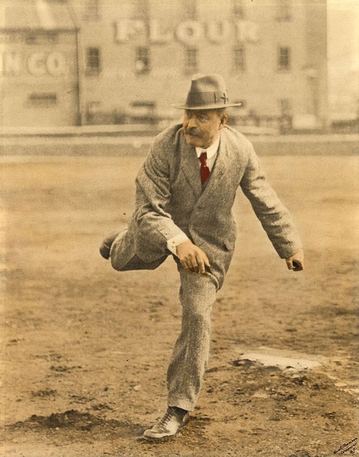  Mayor Taylor playing baseball. Vancouver Archives Item: CVA 1477-222