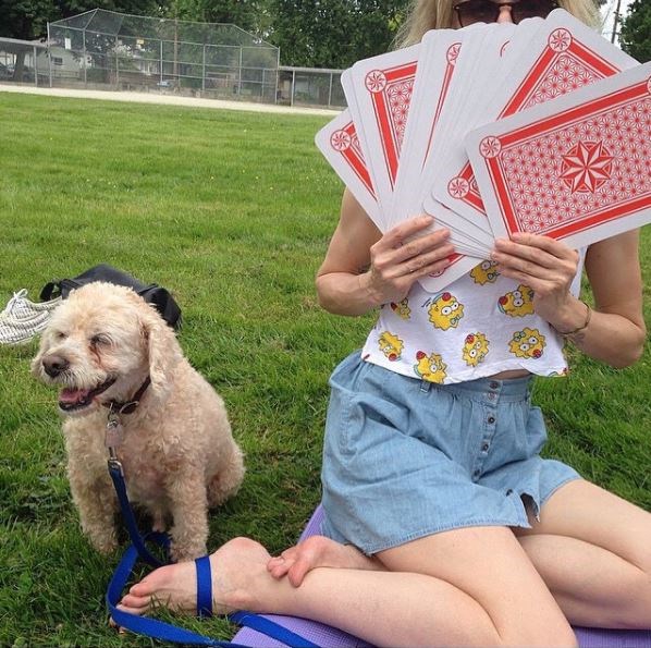  Falcor and Bach playing cards/Emily Bach