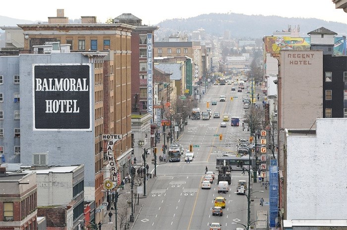  The City of Vancouver may expropriate the Balmoral, left, and the Regent, right, for $1 apiece. File photo by Dan Toulgoet/Vancouver Courier