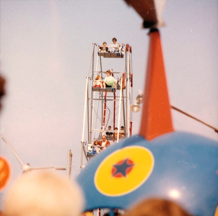  Part : CVA 180-4298.06 - Sky Glider chair lift on P.N.E. grounds - City of Vancouver Archives, 1970