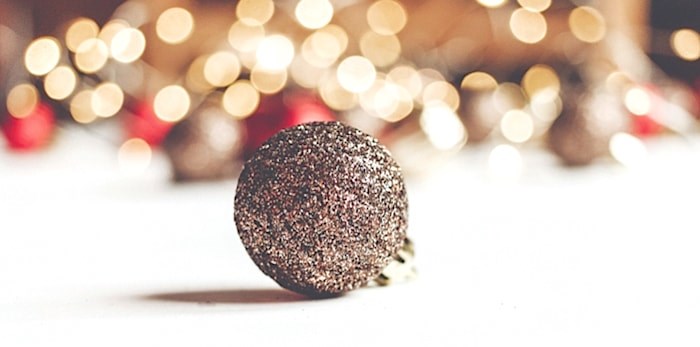  Glittery Christmas ornament/Shutterstock