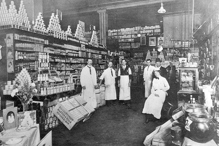  Interior of Woodward's Grocery Department, 1904. Photo: Vancouver Archives, Item: Bu P704