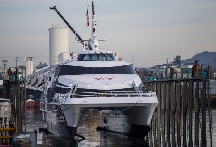  The V2V Empress left the Point Hope Shipyard on Dec. 13.   Photograph By DARREN STONE, Times Colonist