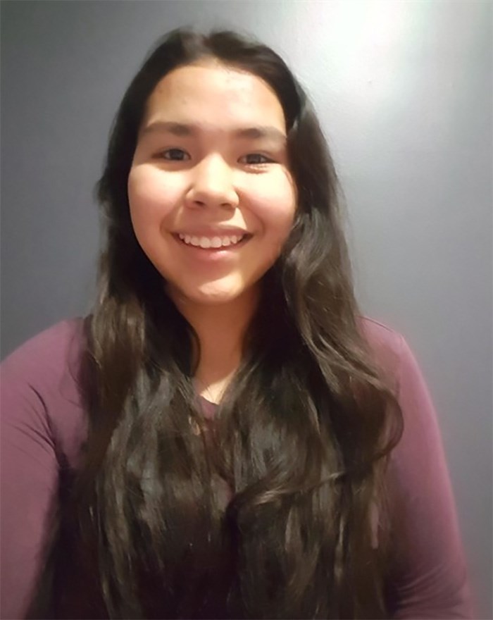  Tessa Erickson, 15, of the Nak'azdli Whut'en First Nation is seen in this undated handout photo. A movement is building to save and revive Canada's Indigenous languages, and a 15-year-old in British Columbia has joined the efforts with a uniquely youth-focused project. THE CANADIAN PRESS/HO, Tessa Erickson 