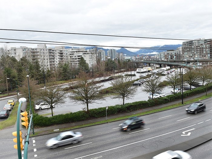  The city announced Jan. 5 that it identified a city-owned parking lot adjacent to the Olympic Village Canada Line station as another site for a modular housing complex for homeless people. Photo Dan Toulgoet