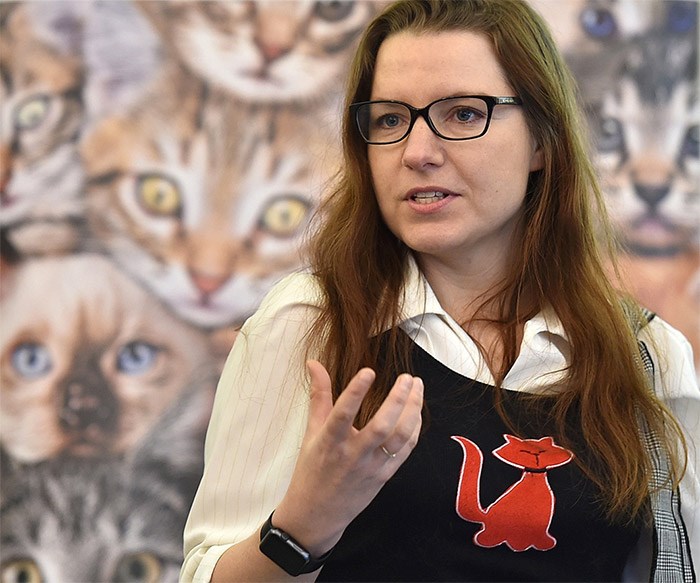  Amber Prince, a lawyer with the Atira Women’s Resource Society and an adjunct professor of animal law at UBC, spoke to the many connections found between violence against animals and women at an SPCA press conference Friday. - Dan Toulgoet